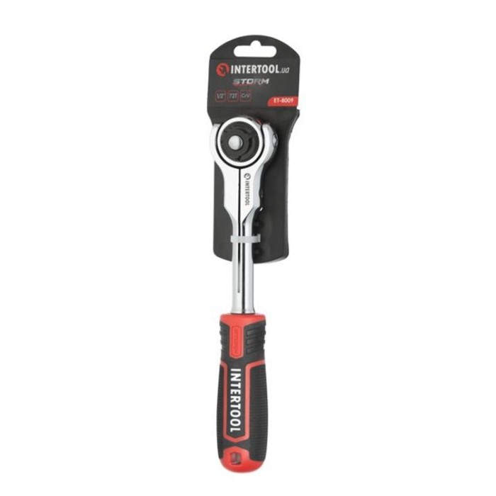 купить купить Рукоятка с храповым механизмом поворотная, 72 зуба 1/2&quot;, Cr-V STORM INTERTOOL ET-8009  