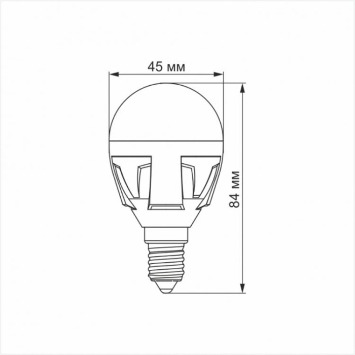 купить купить LED лампа G45 7W E14 3000K VIDEX  
