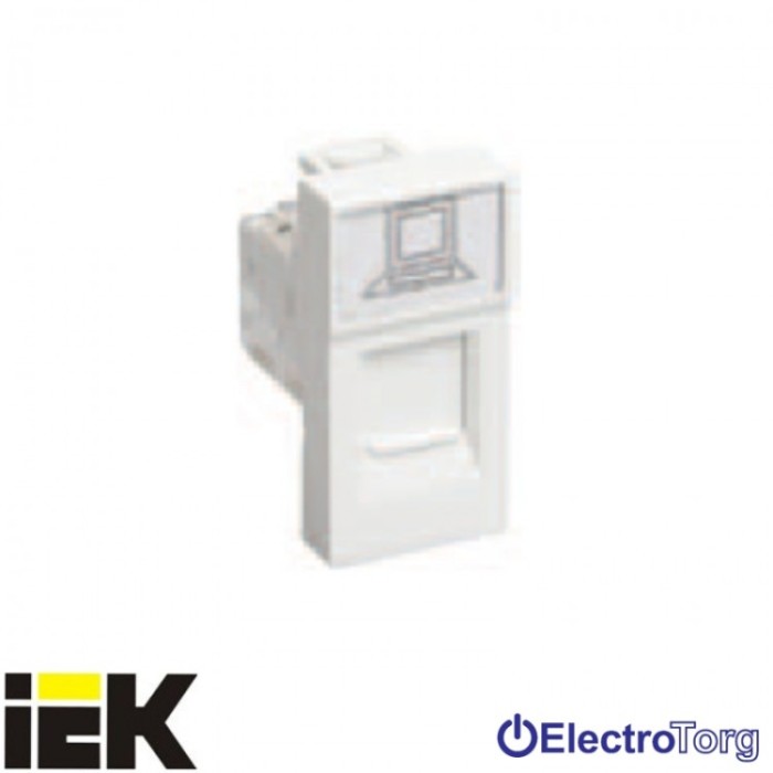 купить купить Розетка информационная RJ-45 UTP кат.5e, 1 модуль РКИ-10-00-П ИЭК  