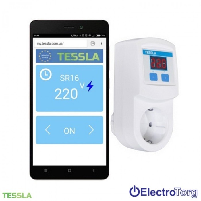 купить купить Умная розетка SR16 Wi-Fi Tessla  