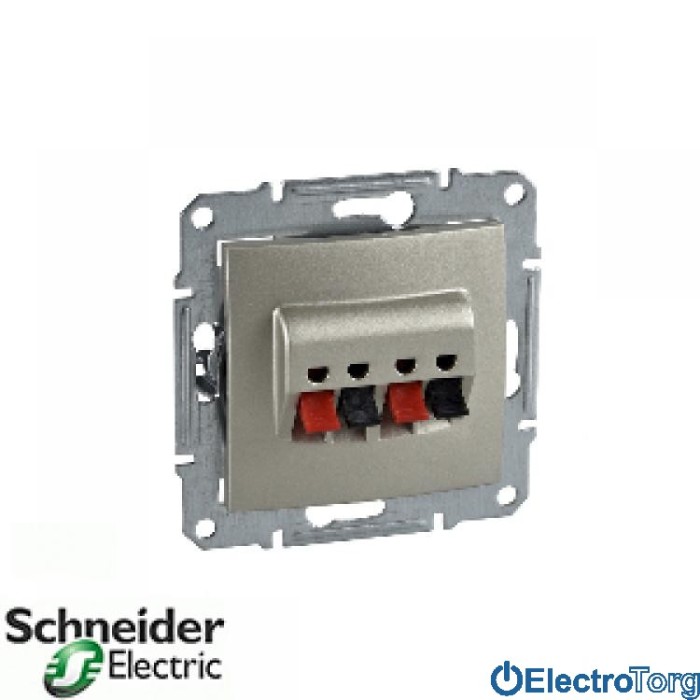 Акустическая стерео розетка титановая Sedna Schneider Electric (Шнайдер Электрик)