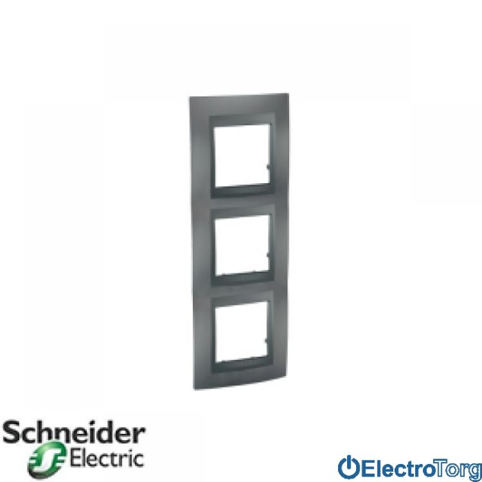 Рамка тройная вертикальная Unica Top Schneider