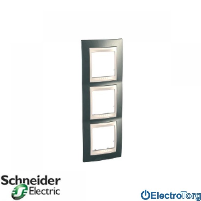 Рамка тройная вертикальная Unica Top Schneider