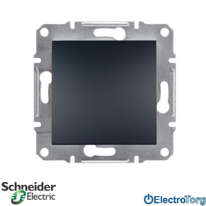 Выключатель одноклавишный антрацит Asfora Schneider Electric (Шнайдер Электрик)