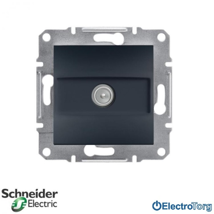 купить купить Розетка TV проходная (8 dB) антрацит Asfora Schneider Electric (Шнайдер Электрик)  