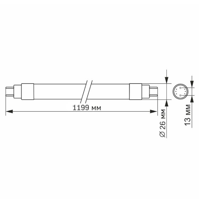 купить купить LED FITO лампа VIDEX T8F 18W 1.2M  
