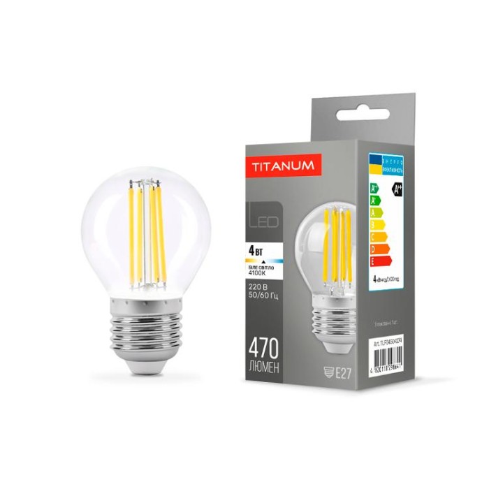 купить купить LED лампа TITANUM  Filament G45 4W E27 4100K  