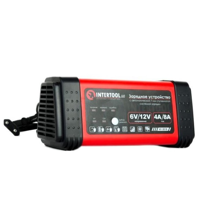 купить купить Зарядное устройство 6/12В, 4/8A, 230В, LED-индикация INTERTOOL AT-3018  