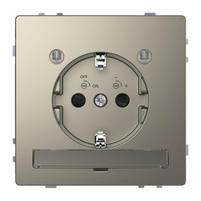 купить купить Розетка 16А с з/к и LED мод. никель Merten D-Life Schneider Electric (Шнайдер Электрик)  