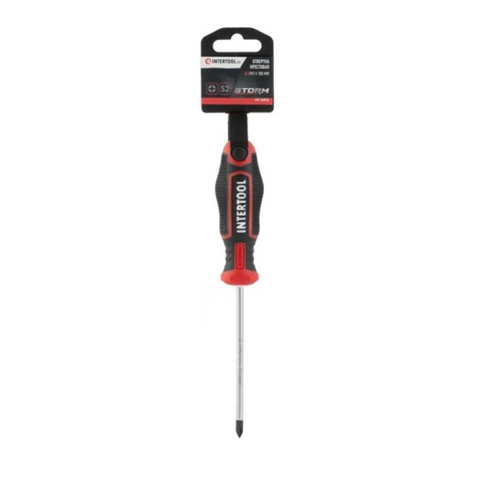 купить купить Отвертка крестовая PH1*100 мм, S2, STORM INTERTOOL VT-3416  