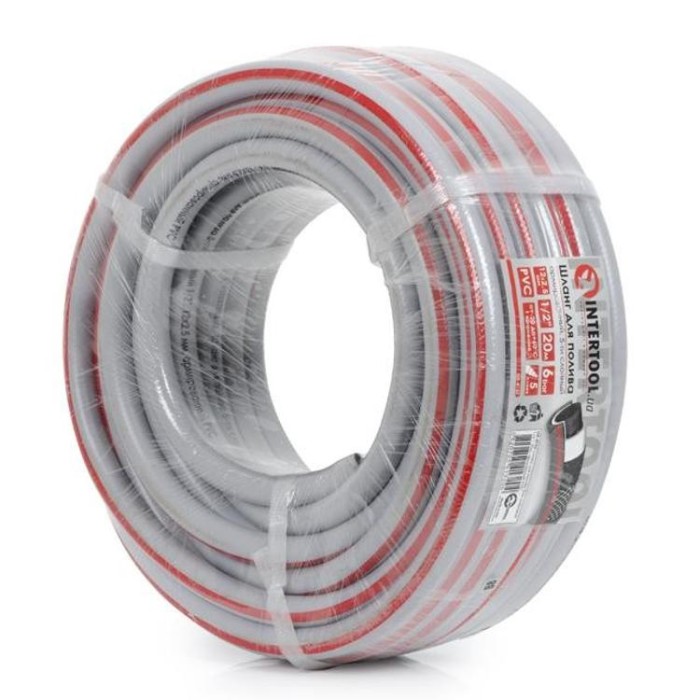 купить купить Шланг для полива 5-ти слойный 1/2&quot;, 20м, армированный PVC INTERTOOL GE-4132  