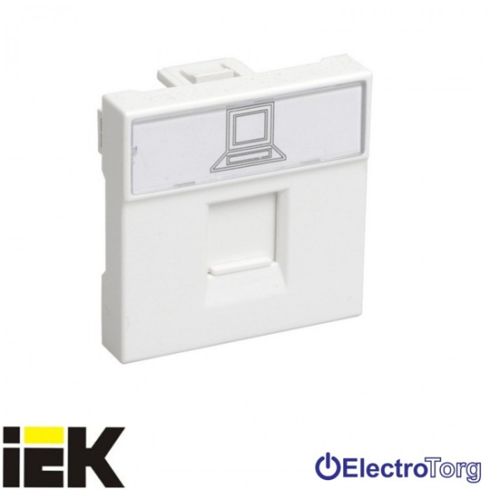 купить купить Розетка информационная RJ-45 UTP кат.5e, 2 модуля. РКИ-20-00-П ИЭК  