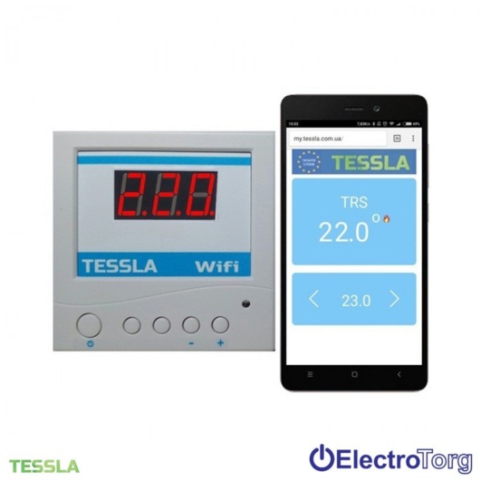 купить купить Умный терморегулятор TRS Wi-Fi TESSLA  