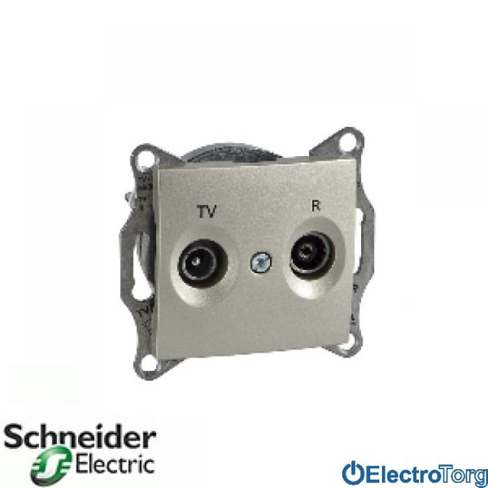 TV/R розетка оконечная 1Дб титановая Sedna Schneider Electric (Шнайдер Электрик)