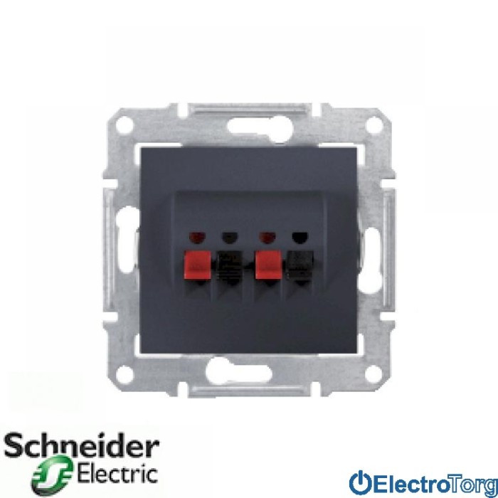 Акустическая стерео розетка графитовая Sedna Schneider Electric (Шнайдер Электрик)