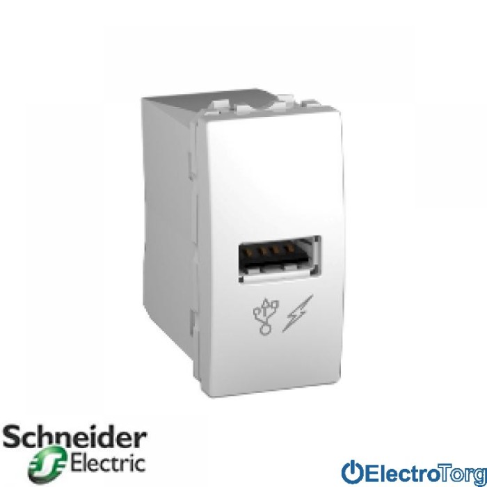 USB-розетка белая Unica Schneider