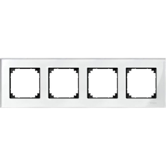 купить купить Рамка 4-м стекло белый бриллиант M-ELEGANCE Schneider Electric (Шнайдер Электрик)  
