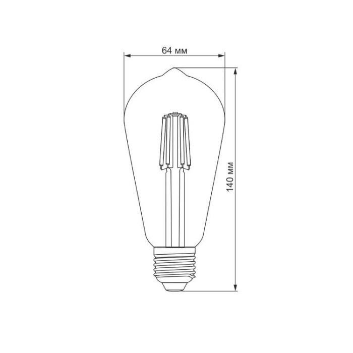 купить купить LED лампа TITANUM  Filament ST64 6W E27 2200K бронза  