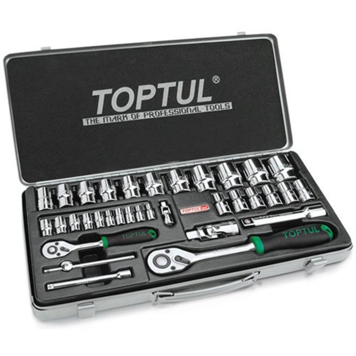 купить купить Набор головок с трещоткой TOPTUL 1/4&quot;, 1/2&quot; 34ед. GCAD3401  