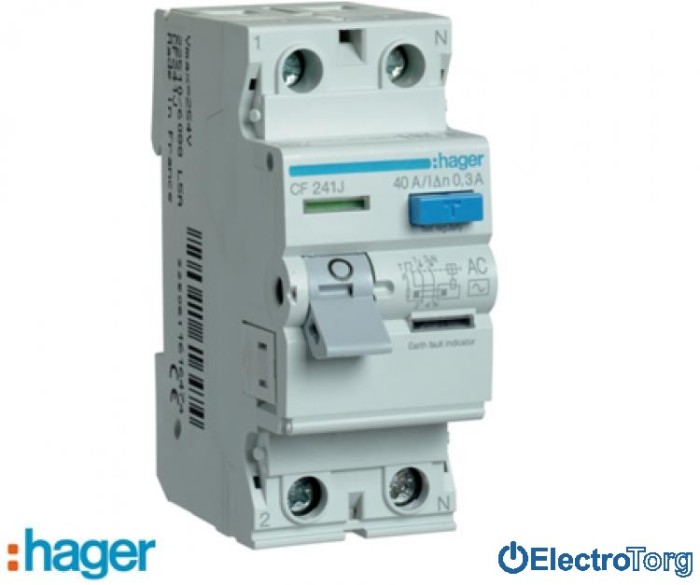 купить купить УЗО 2P 40A 300mA AC Hager (Хагер)  