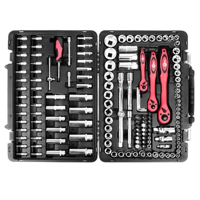 купить купить Профессиональный набор инструментов 1/4&quot;&amp;3/8&quot;&amp;1/2&quot;151ед, Cr-V INTERTOOL ET-7151  