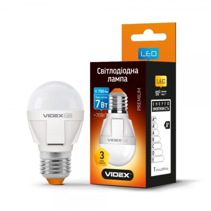 купить купить LED лампа G45 7W E27 4100K VIDEX  
