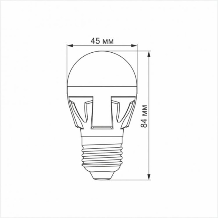 купить купить LED лампа G45 7W E27 4100K VIDEX  