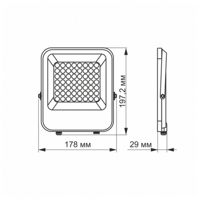 купить купить LED прожектор PREMIUM F2 30W 5000K AC/DC12-48V VIDEX  