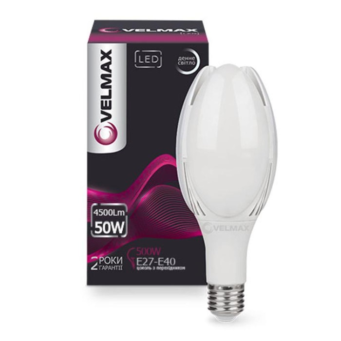 купить купить LED лампа V-M108, 50W, Е27-E40, 6500K, 4500Lm VELMAX  