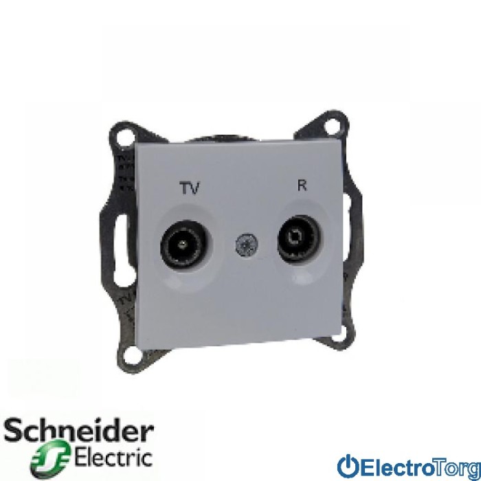 TV/R розетка проходная 4Дб белая Sedna Schneider Electric (Шнайдер Электрик)