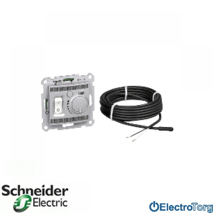Термостат тёплого пола 10А алюминиевый Sedna Schneider Electric (Шнайдер Электрик)