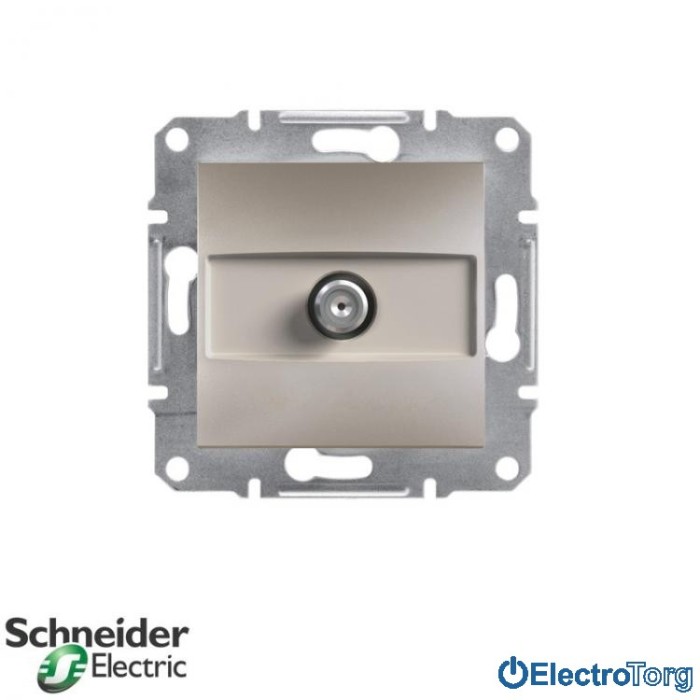 купить купить Розетка телевизионная SAT проходная (4 dB) бронза Asfora Schneider Electric (Шнайдер Электрик)  