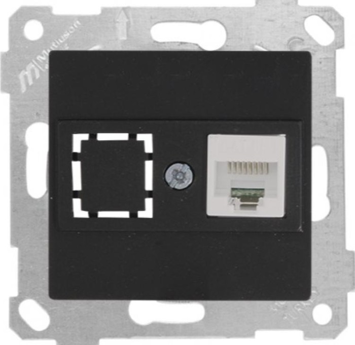 купить купить Розетка компьютерная одноместная 10А 1*RJ45 Cat5e RITA MUTLUSAN черный  