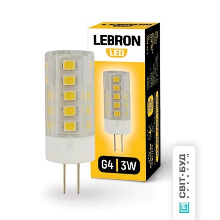 купить купить LED лампа L-G4, 3W, G4, 3300K, 280Lm, угол 360° Lebron  