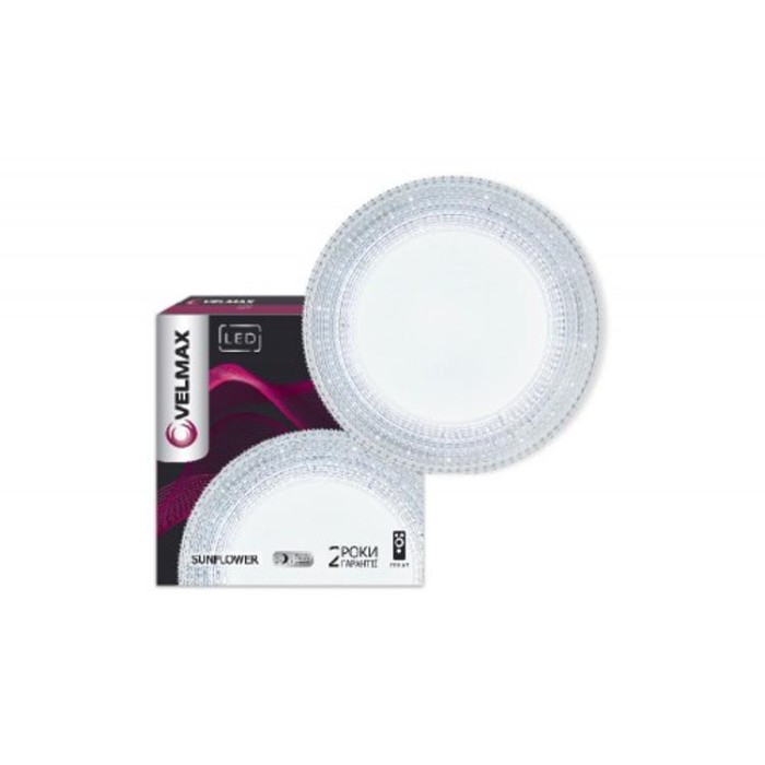 купить купить LED светильник VELMAX V-CL-SUNFLOWER, 70W, smart, 3000K-6500K, 4900Lm, пульт дистанционного управления  