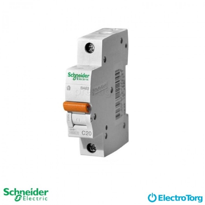 Автоматический выключатель Schneider electric  домовой ВА63 1П 16A C