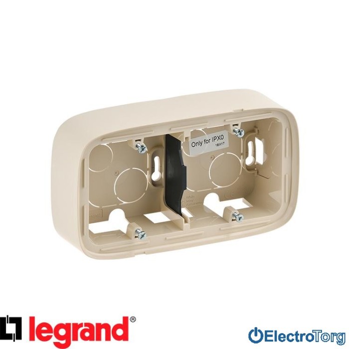 купить купить Коробка двойная для накладного монтажа слоновая кость Valena ALLURE Legrand  