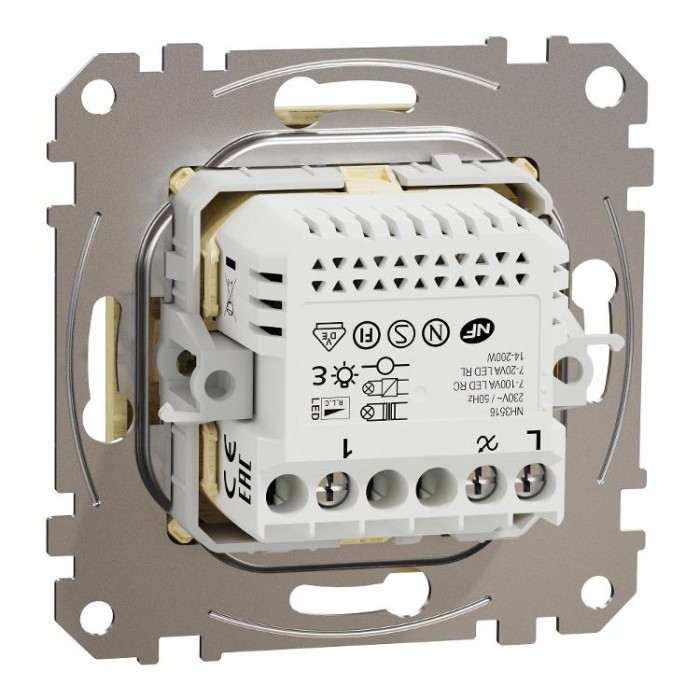 купить купить Універсальний поворотний LED димер RC/RL 5-200 Вт Береза Sedna Elements Schneider Electric  