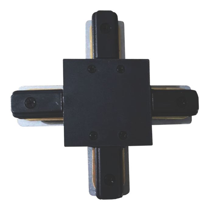 З'єднувач вбудованого шинопроводу VELMAX V-XC-R, Х-подібний, чорний