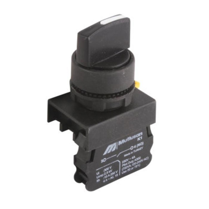Кнопка-перемикач 2 позиції, 10 А, Mutlusan, (010 090 030001)
