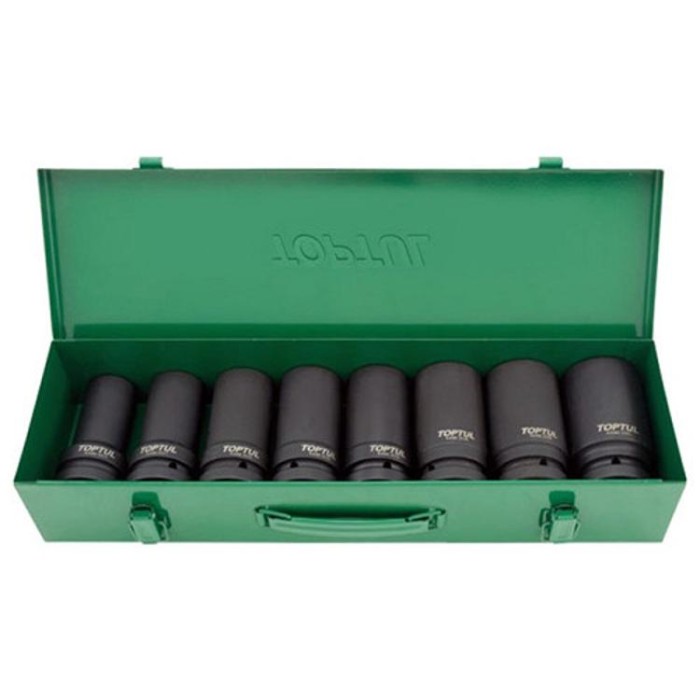 Набор длинных торцевых головок ударных TOPTUL 1&amp;quot; 24-41мм 8ед. GDAD0804