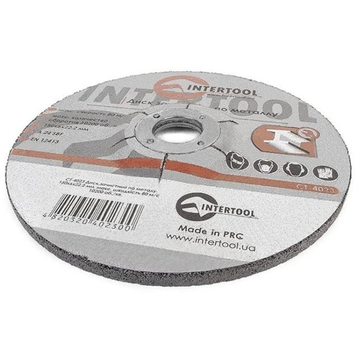 купить купить Диск зачистной по металлу 150x6x22,2 мм INTERTOOL CT-4023  