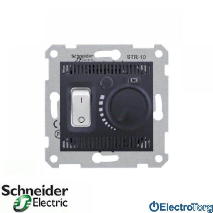 Термостат тёплого пола 10А графитовый Sedna Schneider Electric (Шнайдер Электрик)