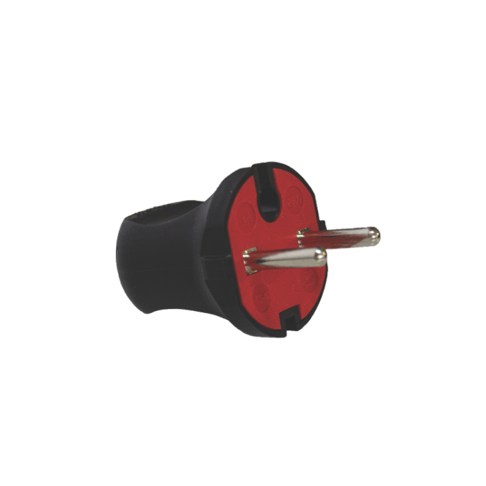 Вилка б/з, 10А, чорна, AY-KA, (79 110 00)