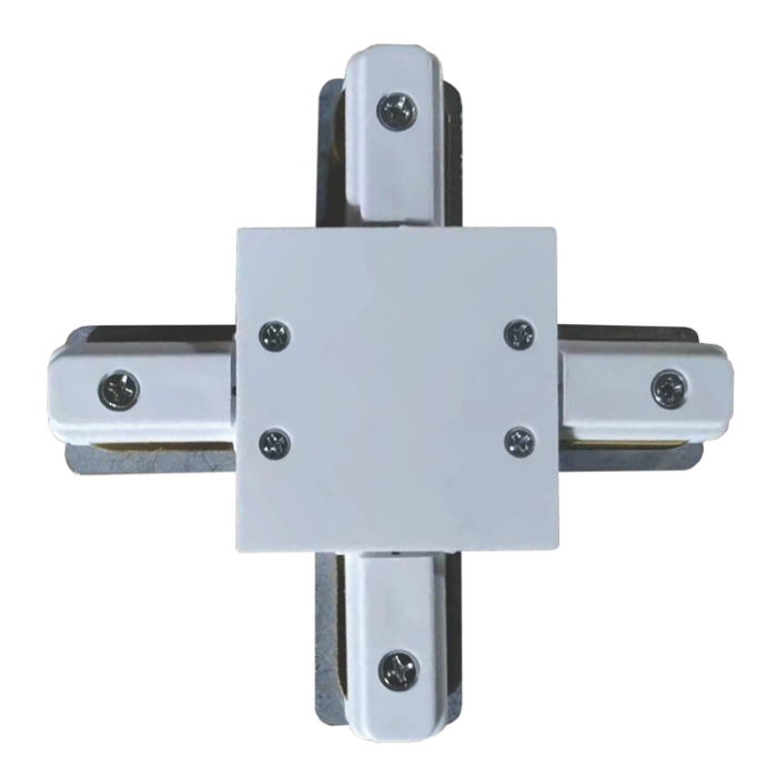 З'єднувач вбудованого шинопроводу VELMAX V-XC-R, Х-подібний, білий