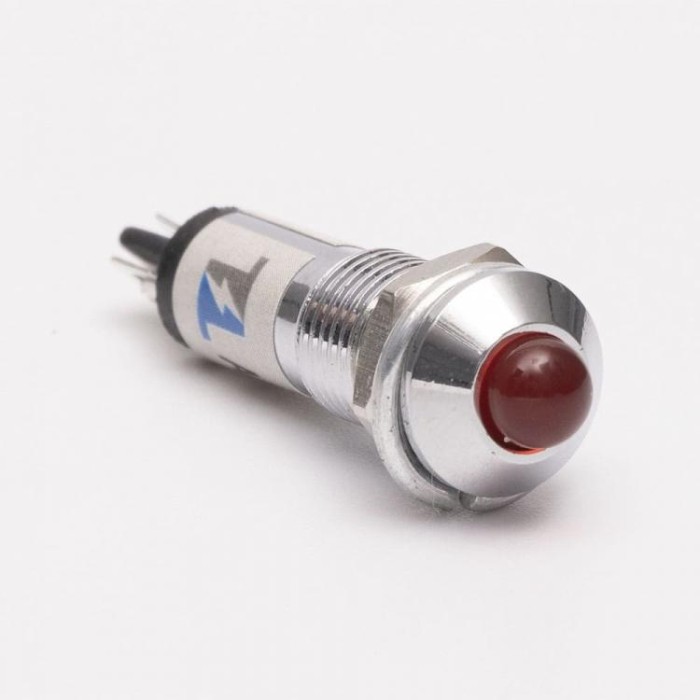 Світлодіодний індикатор металевий AD22B-8 220v AС, червоний, Takel