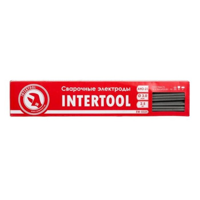 купить купить Электроды сварочные, Ø 3 мм, уп. 2,5 кг. INTERTOOL EW-0325  