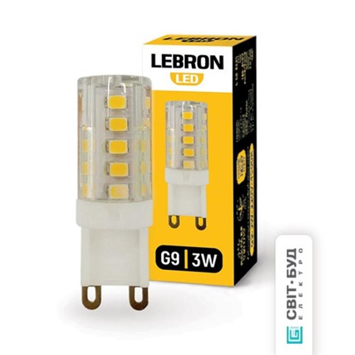 купить купить LED лампа Lebron L-G9, 3W, G9, 3300K, 280Lm, кут 360°  