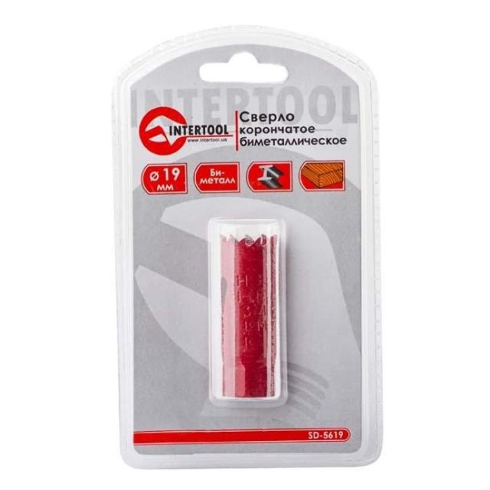 купить купить Коронка по металлу биметаллическая 19 мм INTERTOOL SD-5619  