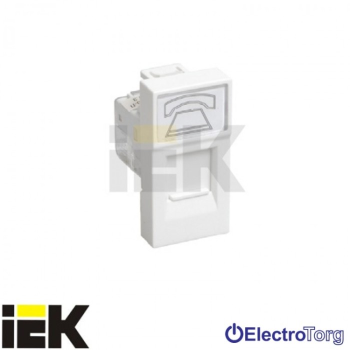 купить купить Розетка телефонная RJ-11 кат.3, 1 модуль. РКФ-10-00-П ИЭК  